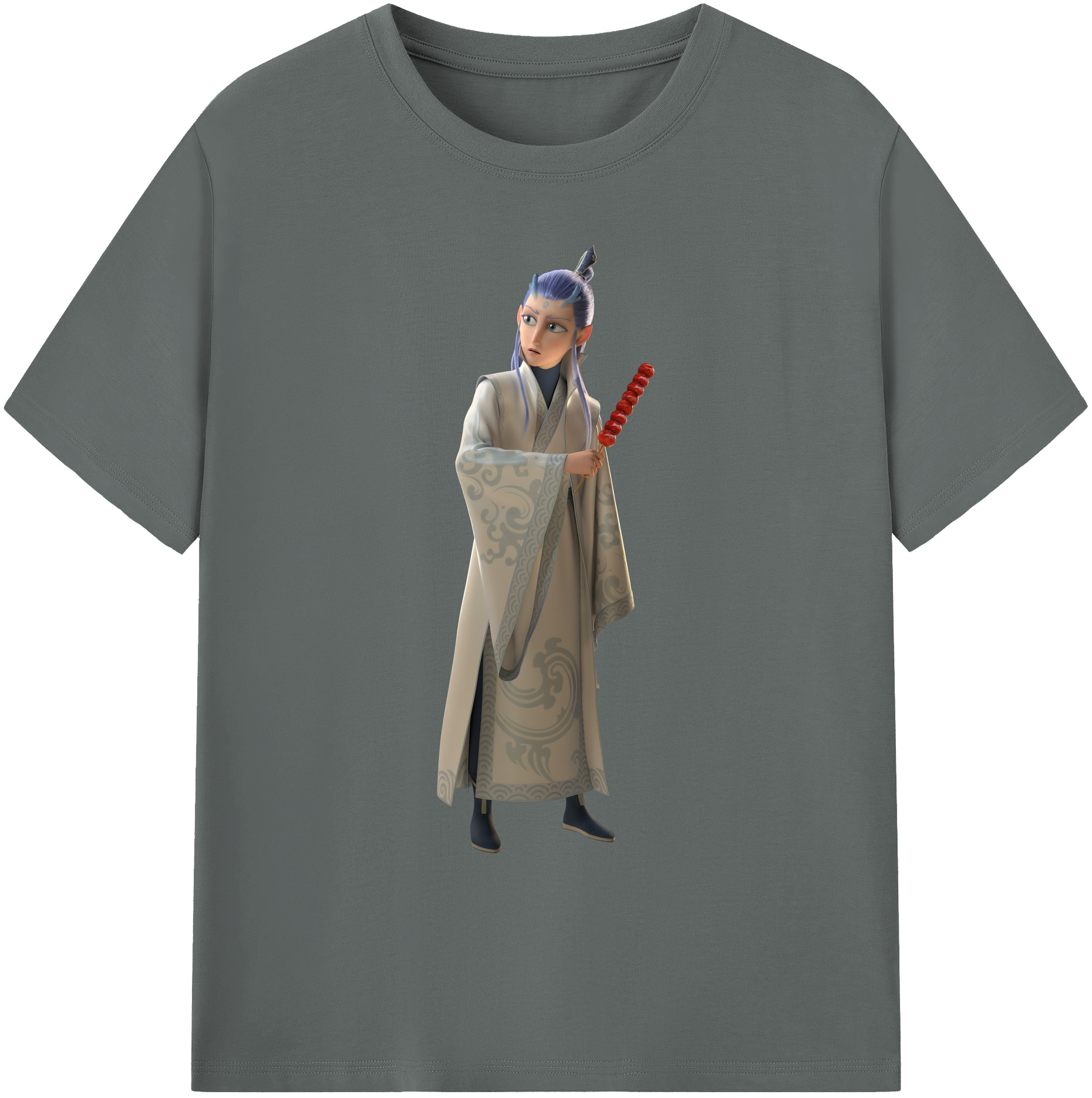 （画像用） Ne Zha 2 ナタ 魔童の大暴れ 綿100％ メンズ半袖Tシャツ｜肌触りやわらか＆通気性